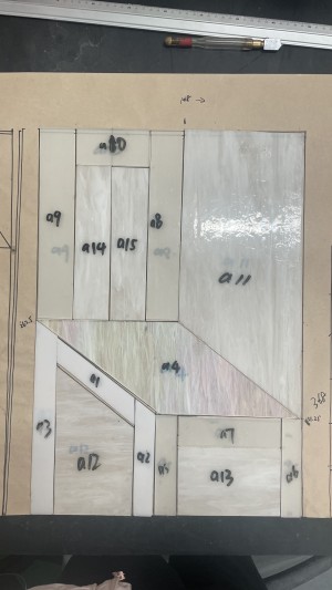 The process of making stained glass, 2023, Glass