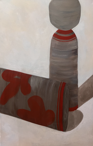 In Between Shadows and Dolls, 2024, Acrylic Painting