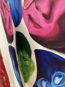 who is that looking back at me ?, 2024, acrylic paint on canvas