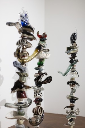All My Broken Pieces, 2024, Glazed ceramic, coloured and clear glass, metal