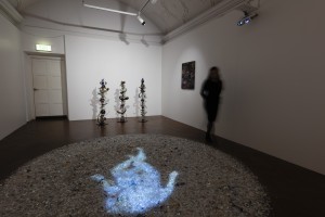 All My Broken Pieces, 2024, Glazed ceramic, coloured and clear glass, metal