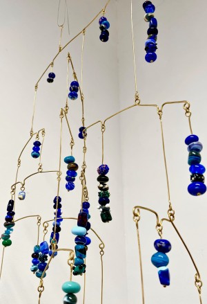 Autumn For Life As We Know It - detail, 2024, Moretti glass and brass wire
