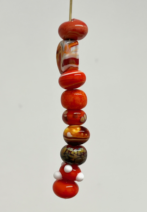 Autumn For Life As We Know It - detail, 2024, Moretti glass and brass wire