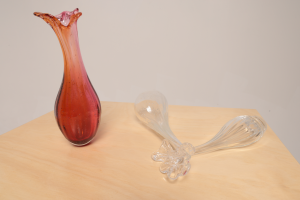 Sweetbitter (I didn't know desire could feel like this), 2024, Blown glass, timber, poetry leaflet