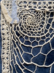 Harpy's Storm, 2024, Velvet, silk, merino wool, cotton