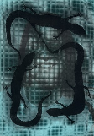 Giiny (Healing)		Screenprint and charcoal on paper
