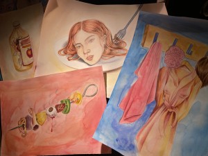 But What If..., 2024, Watercolour and coloured pencil