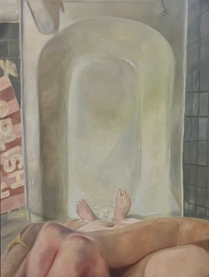 Occupied (1/3), 2024, oil on board