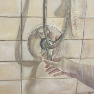 Occupied (2/3), 2024, oil on board