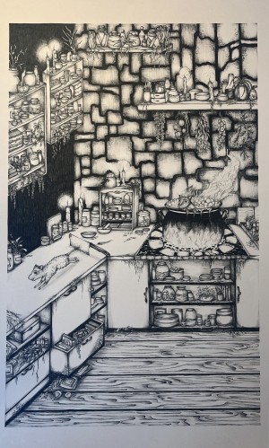 Daisy Chain, 2024, Pen on paper