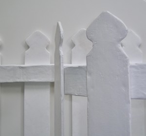 Perimeter [verb], 2025. Wire, paper clay, plaster, paint. 