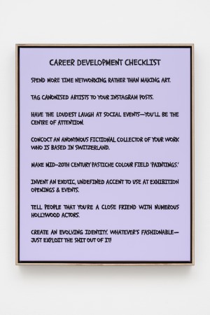 Michael Lindeman, CAREER DEVELOPMENT CHECKLIST, acrylic on linen