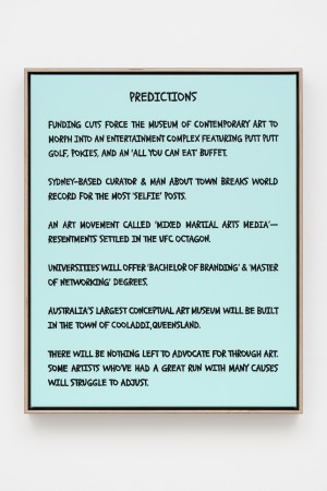 Michael Lindeman, PREDICTIONS #1, acrylic on linen