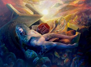 Teah Webb, 'Human Still Life,' acrylic paint on plywood.